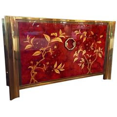 Mastercraft Red Lacquered Credenza