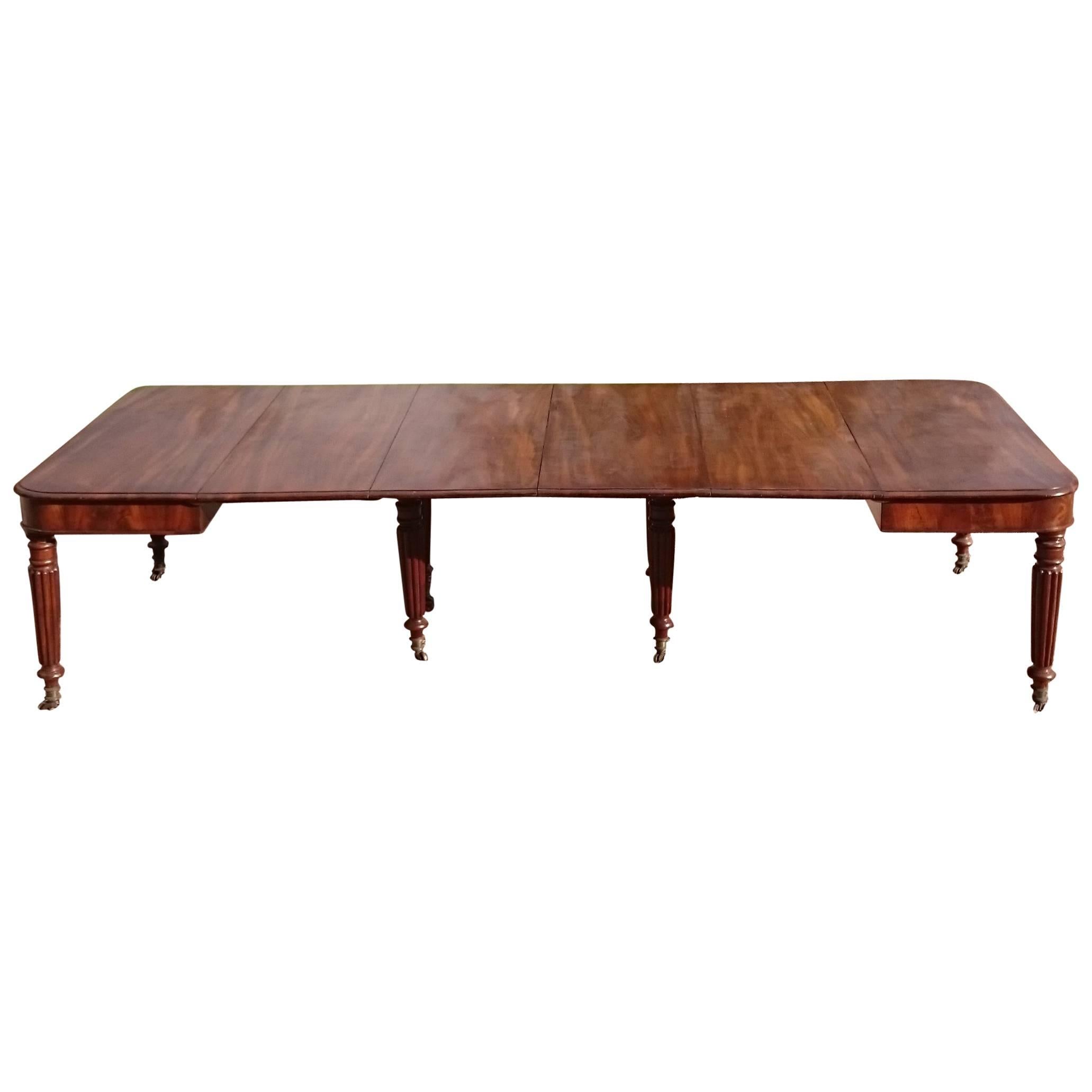 19th Century George iv Period Mahogany Antique Dining Table