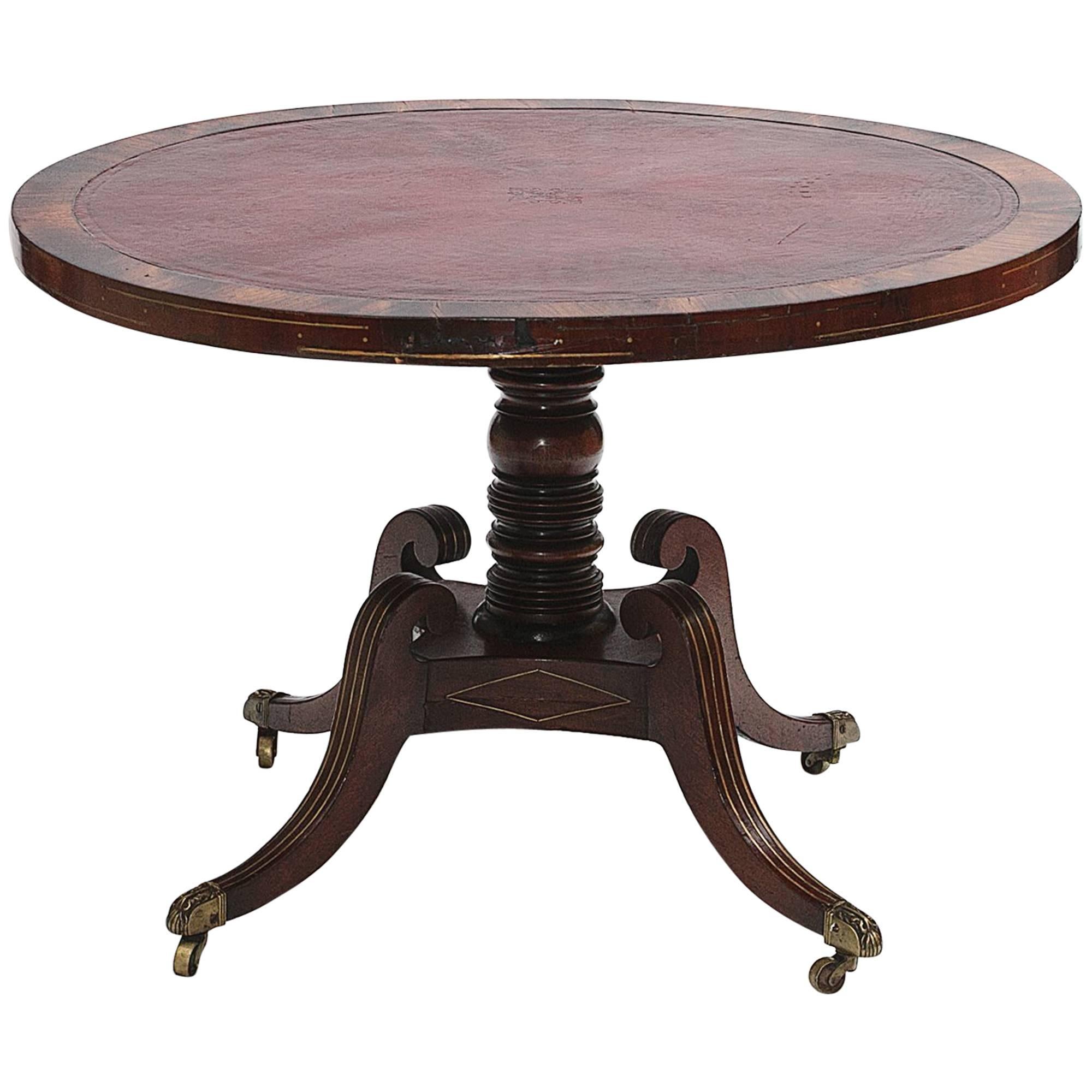 19th Century Regency Circular Library Table