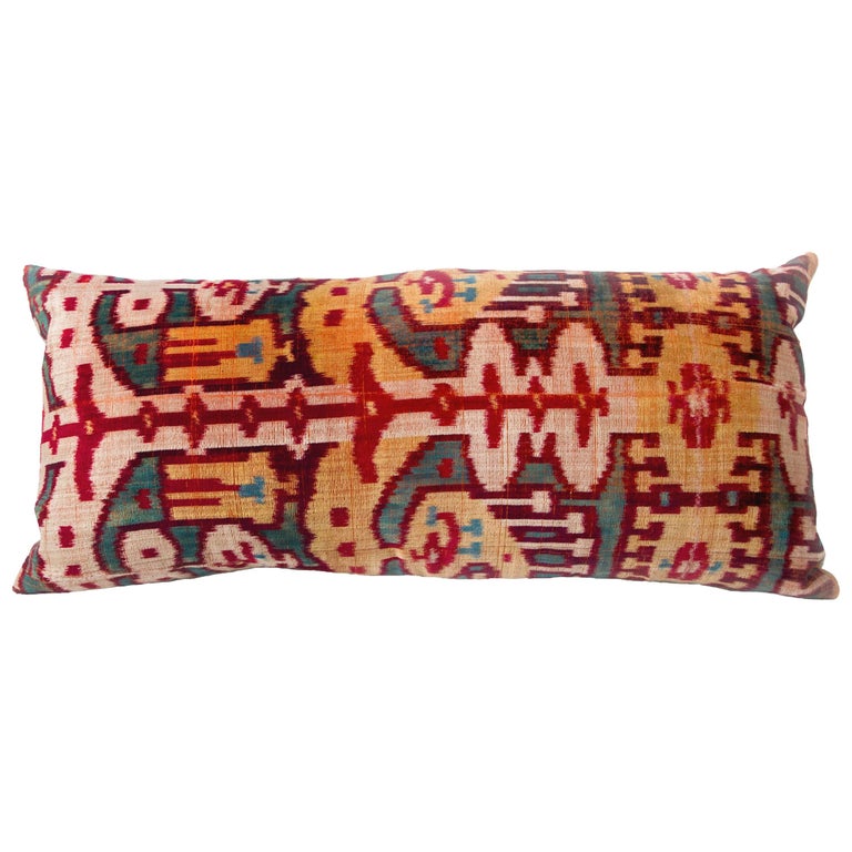 Ikat pillow, ca. 1890, offered by Kitty Clay