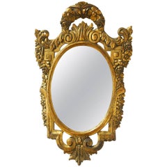 Neoclassical French Louis XVI Style Giltwood Mirror