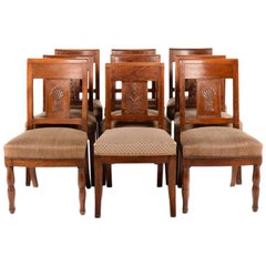 Set of Eight Empire-Style Chairs, Circa 1900