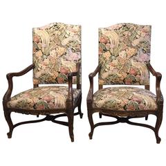 Antique Pair of Regency Style French Armchairs