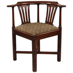 English George III Oak Corner Chair