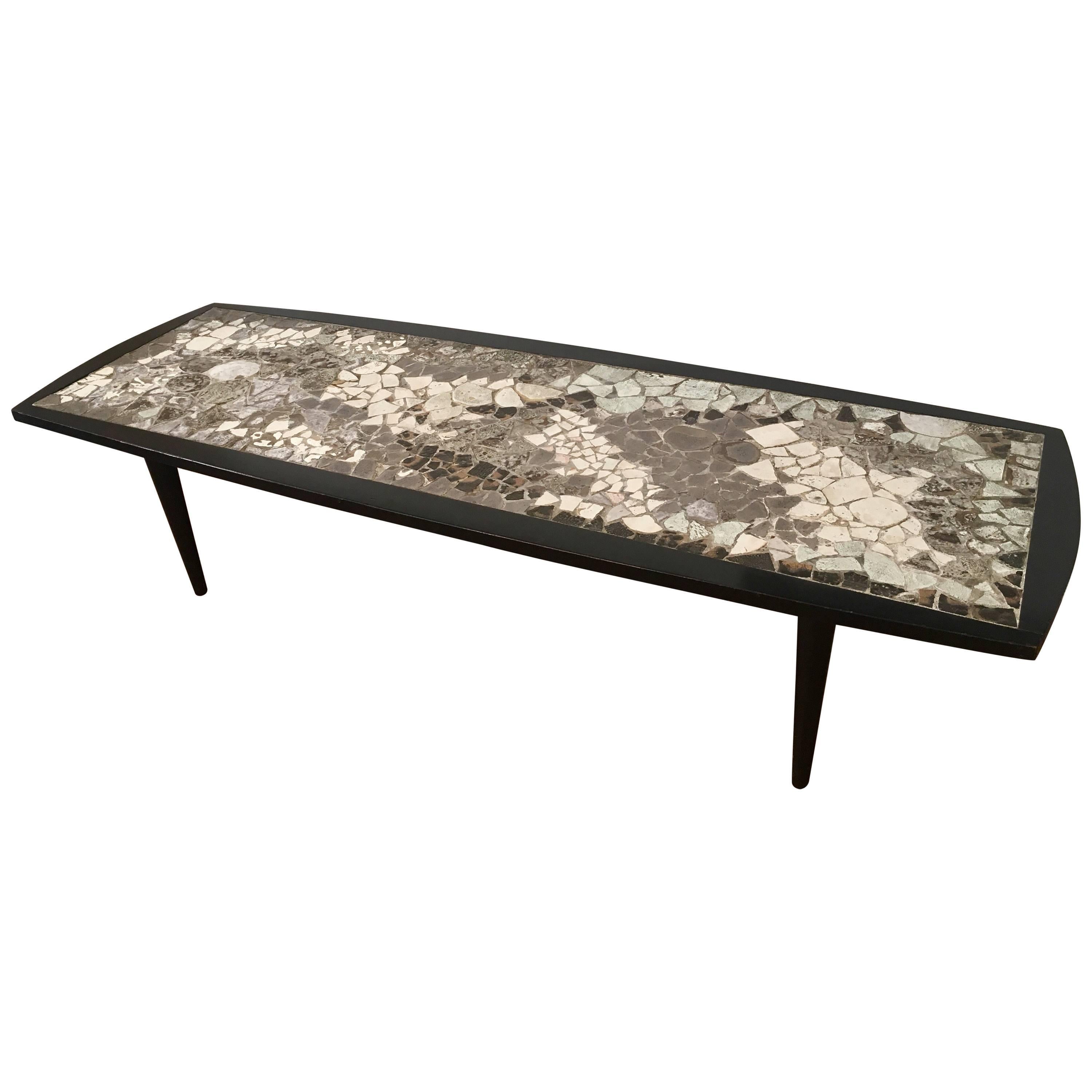Mid-Century Mosaic Coffee Table For Sale