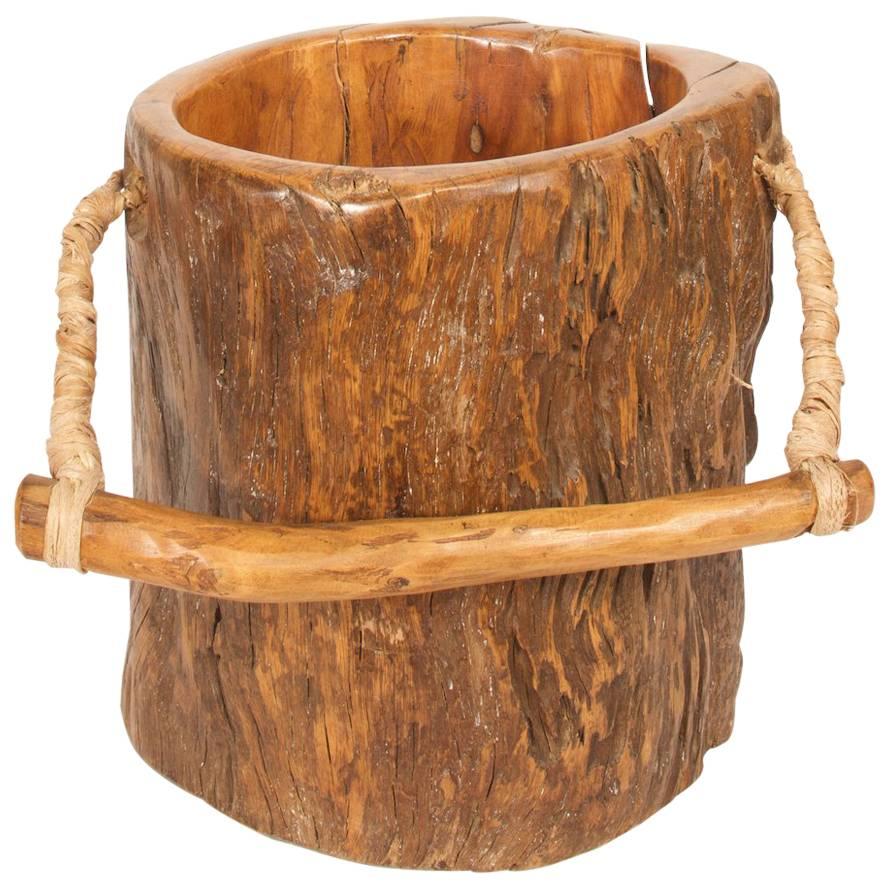 Japanese Wooden Bucket For Sale