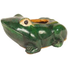 Frog Green Ceramic Planter