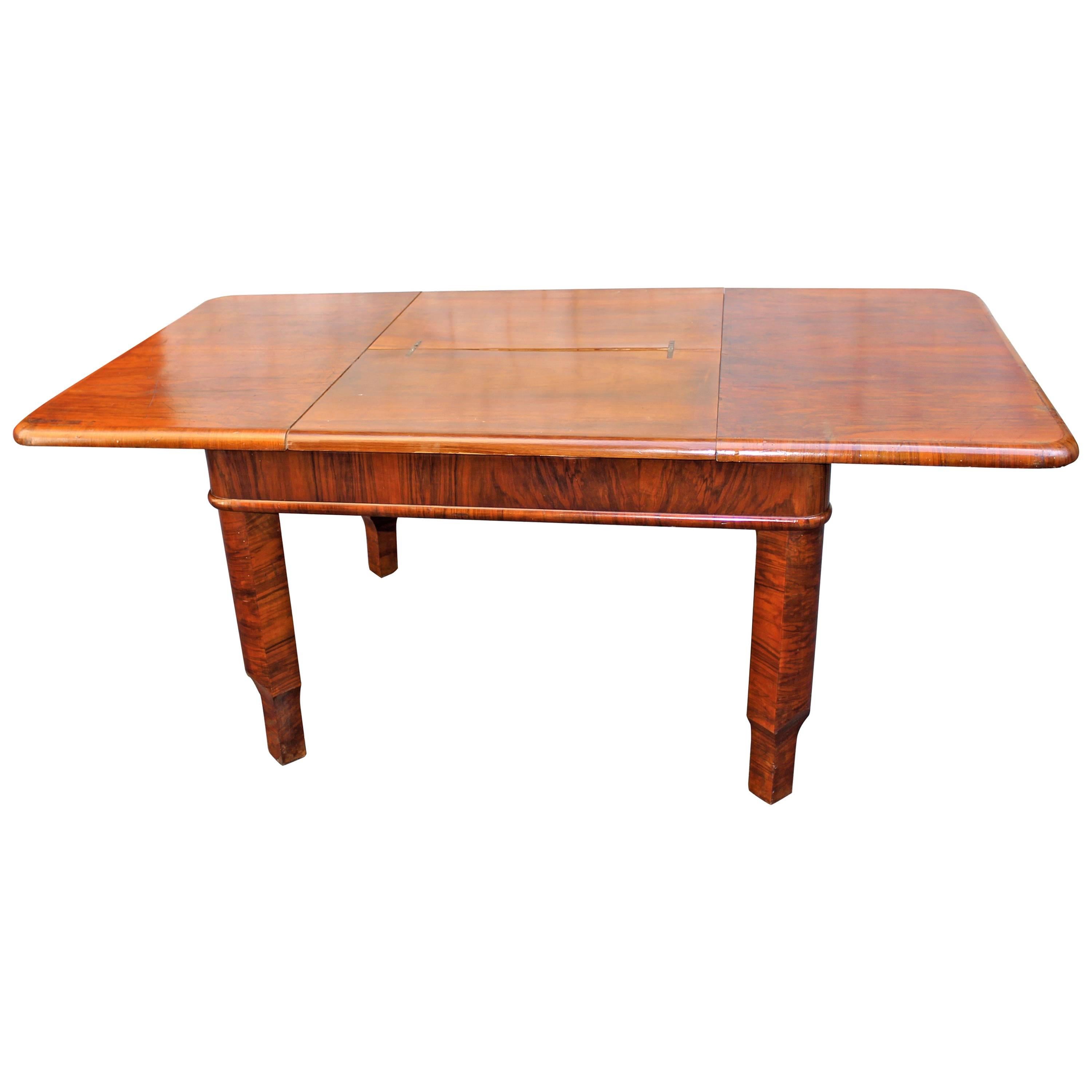 French Art Deco Table with Butterfly Leaf Mehanizam