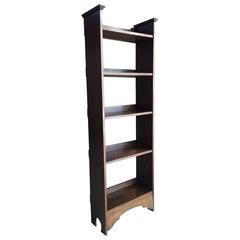 Narrow Edwardian Oak Bookcase Arts & Crafts