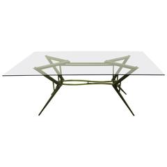 1950s Italian Modernist Brass Dining Table