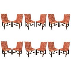 Set of 12 George III Style Mahogany Dining Chairs