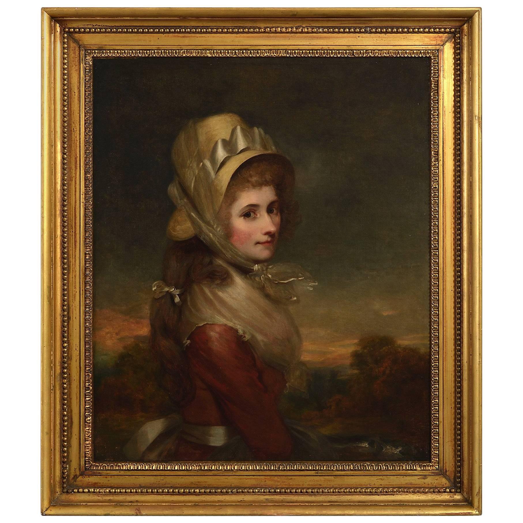 Attributed to Sir Martin Archer Shee, Portrait of Miss Kelly oil on canvas 