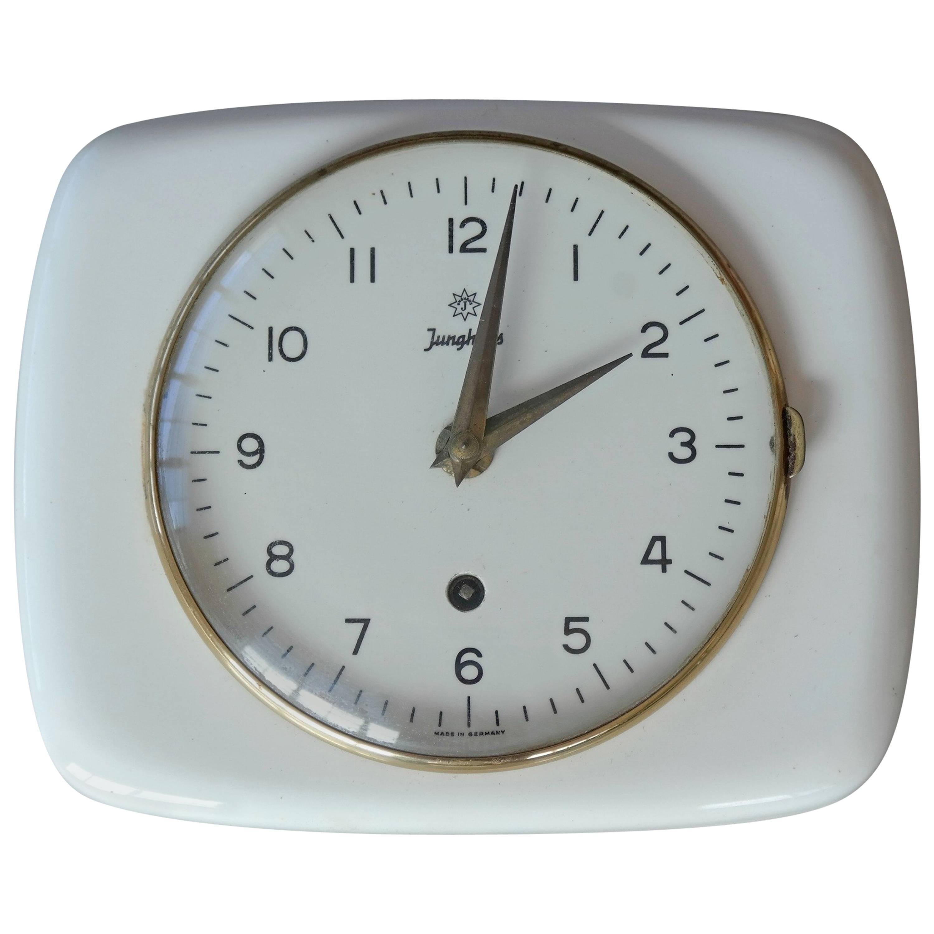 Junghans Max Bill Designed Mid-Century Mechanical Wall Clock