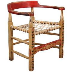 1930s Hand-Painted Monterey Period Barrel Chair
