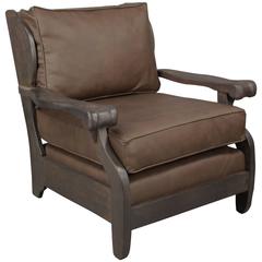 Signed Monterey Armchair with Leather Upholstery 9