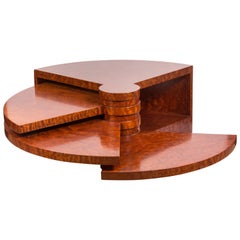 Rare Burl Wood "Fan" Coffee Table by Pierre Cardin