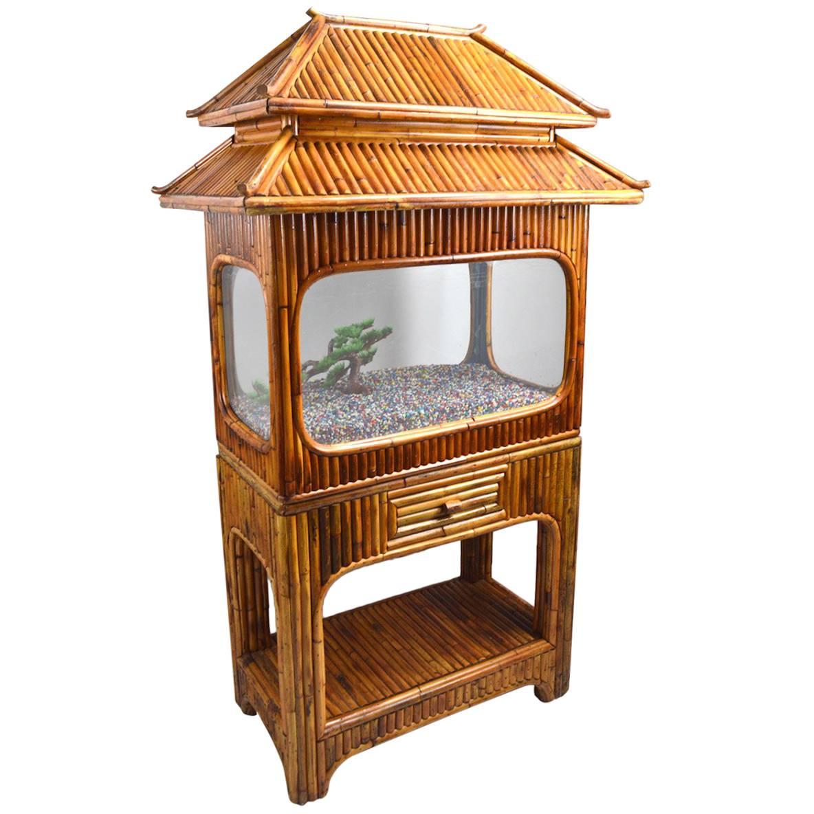 Bamboo Aquarium Tiki Hut Style