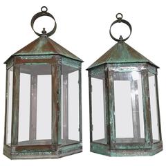 Elegant Pair of Hanging Candle Garden Lanterns 12