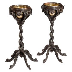 Antique Pair of Anglo Indian Ebony Jardinières