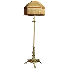 19th Century, Brass Standard Lamp