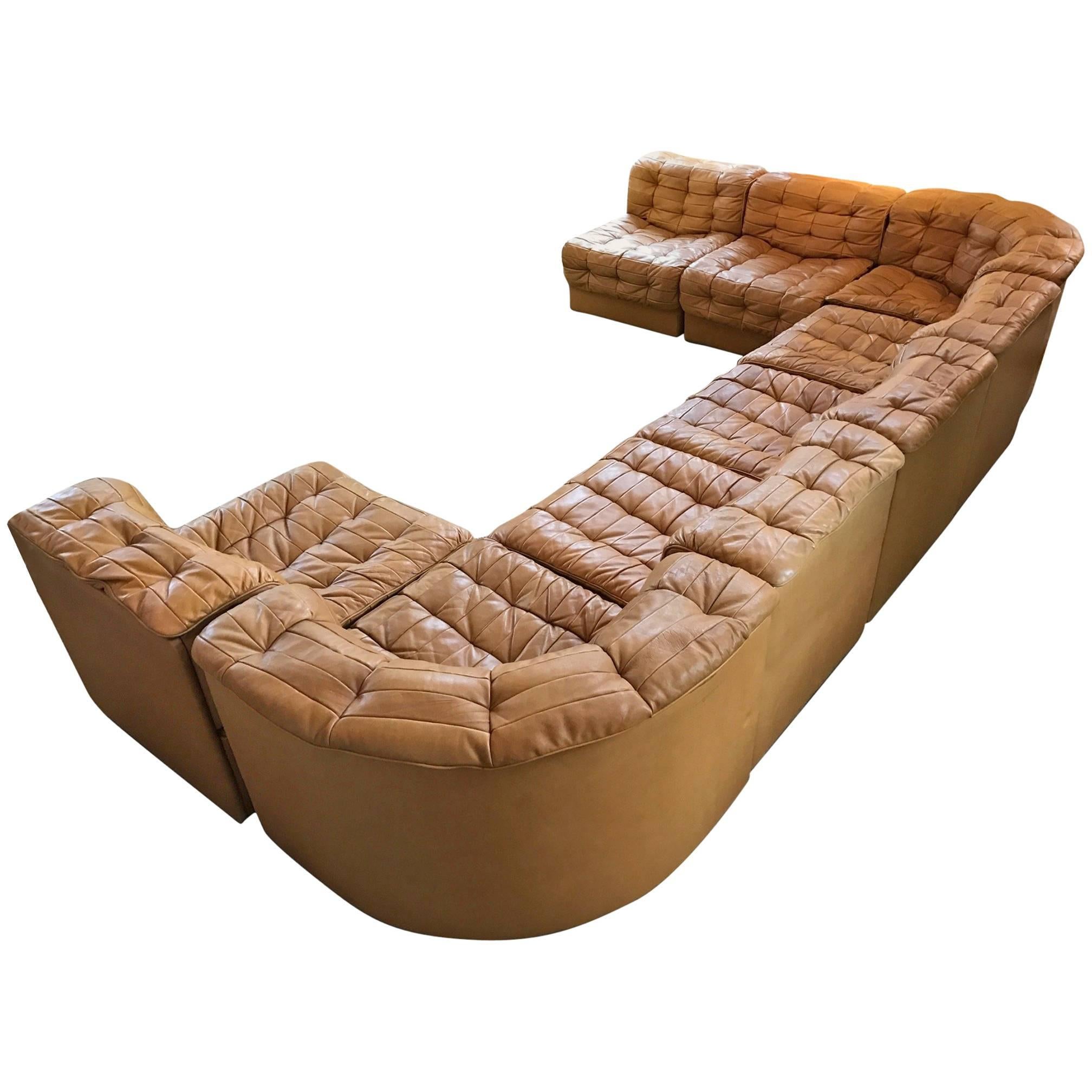 De Sede Eight Sections Sofa, DS11 Model