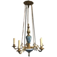 Antique 19th Century English Wedgwood Neoclassical Chandelier