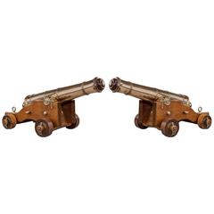 Pair of Antique English Naval Cannon 1