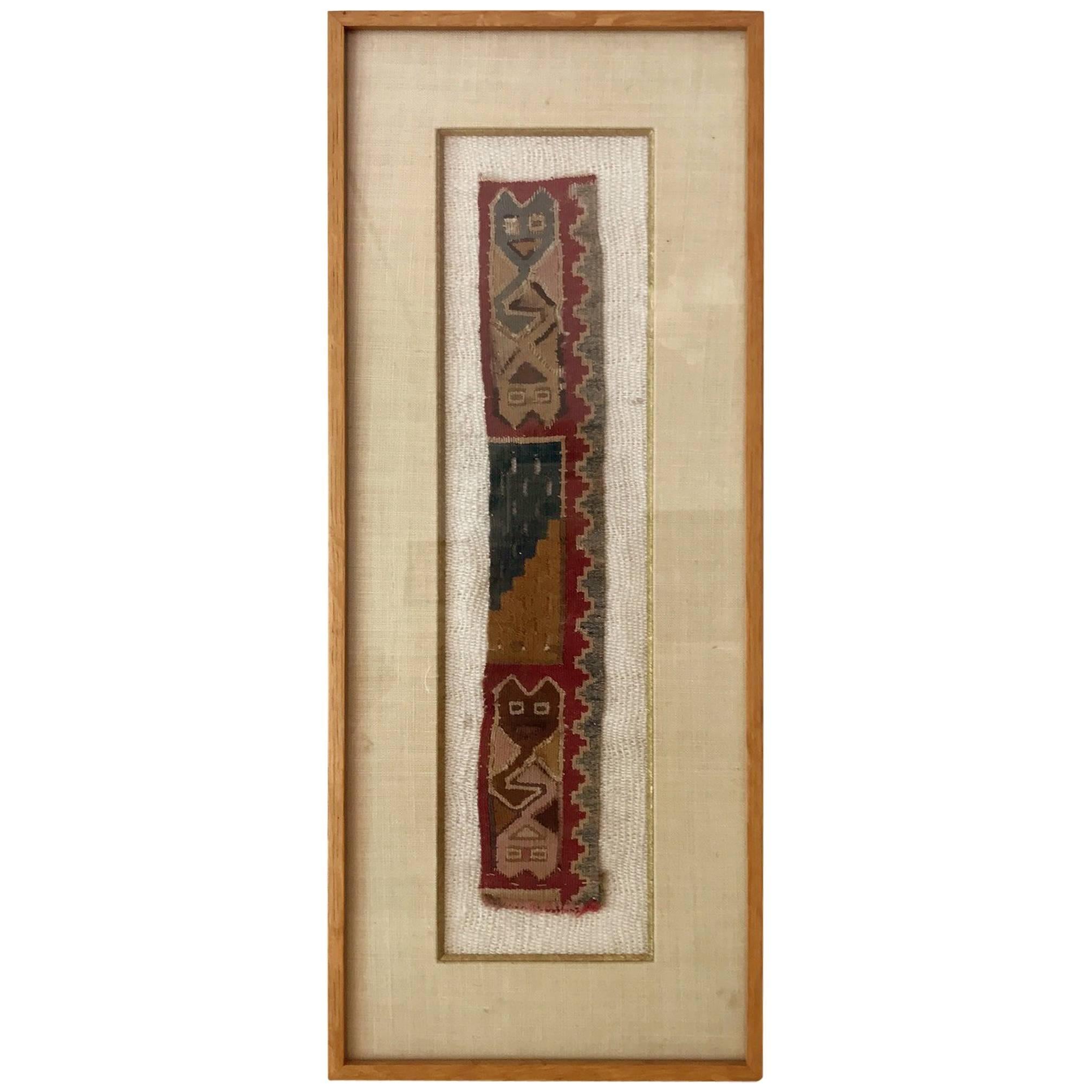 Framed Pre-Columbian Textile Fragment