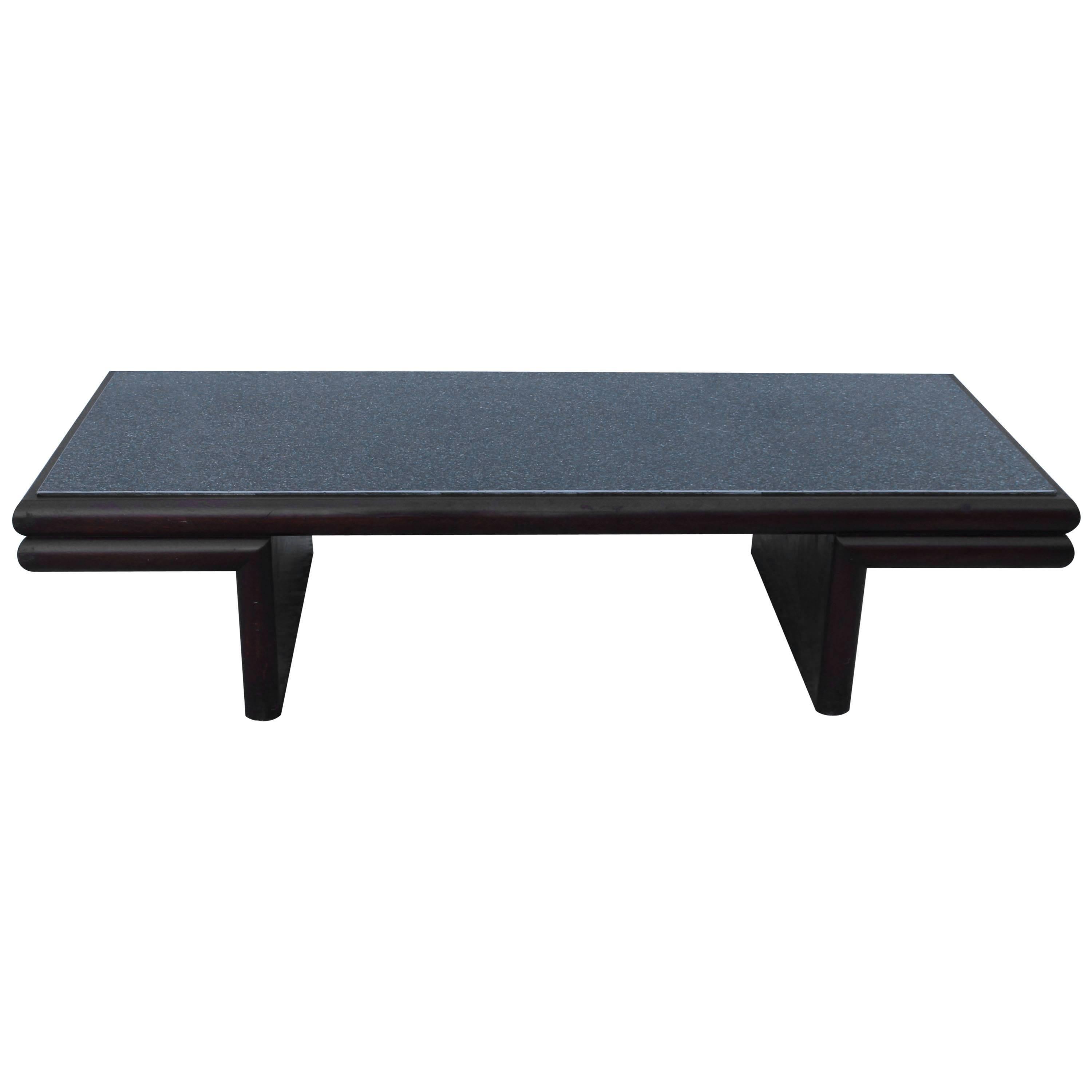 Harvey Probber Style Resin Top Modernist Coffee Table
