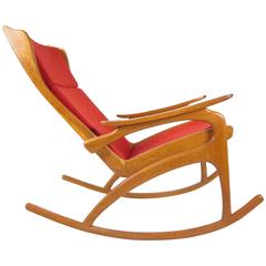 1960s Rare Rocking Chair, Czech Republic