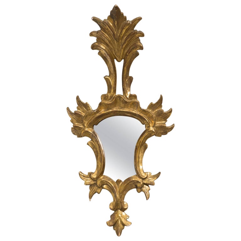 Giltwood Italian Small Mirror For Sale at 1stdibs