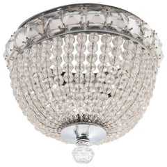 Retro Flush Mounted French Beaded Shade