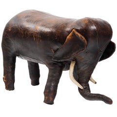 Abercrombie and Fitch Leather Elephant Ottoman