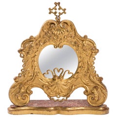 19th Century Giltwood Italian Vanity Mirror