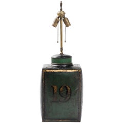 Antique Tea Canister Table Lamp