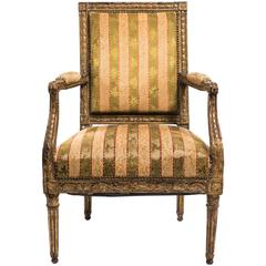 19th Century French Gilt Armchair 19th Century French Gilt Armchair