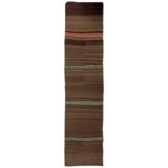 Vintage Flat-Weave Turkish Runner Rug 2
