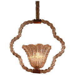 Mid-Century Barovier and Toso Murano Glass Chandelier