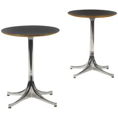 George Nelson Pair of Pedestal Side Tables by Herman Miller