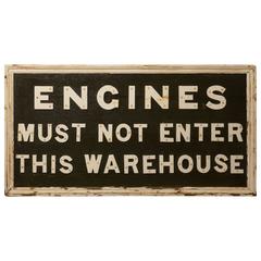 Large Wooden Railway Sign