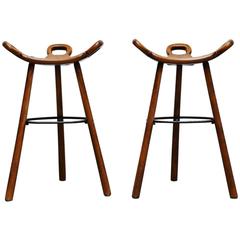 Carl Malmsten Attributed Bar Stools, Sweden, 1950