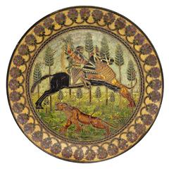 Large Italian Sgraffito Montopoli Arno Terracotta Charger, Signed R. De Pucci 3
