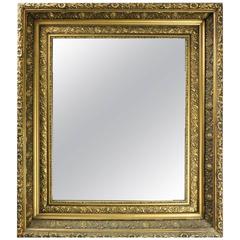 Antique Giltwood 1st Finish Continental Style Framed Mirror, circa 1900
