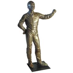 Vintage Brushed Steel Jockey, USA, circa 1920 3