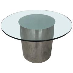 Polished Steel Dining or Center Table Base by Pace Collection