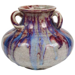 Retro Stylish Japanese "Flambé" Ceramic Vase