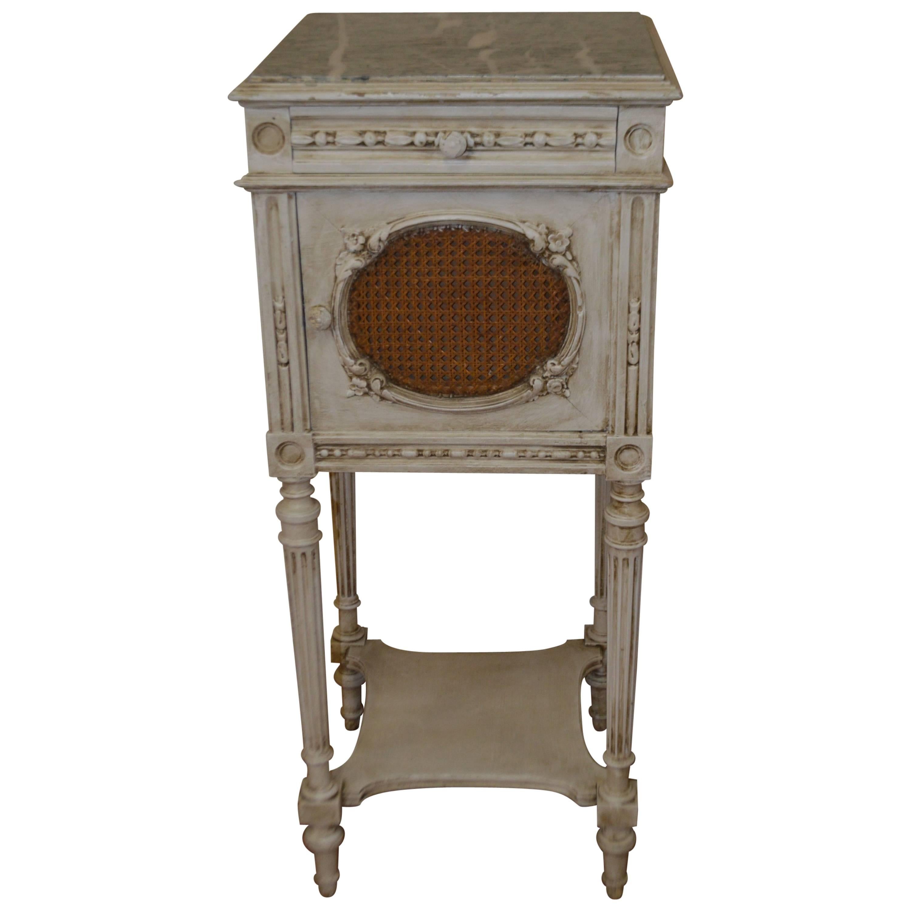 Louis XVI Style Painted Nightstand or Side Table