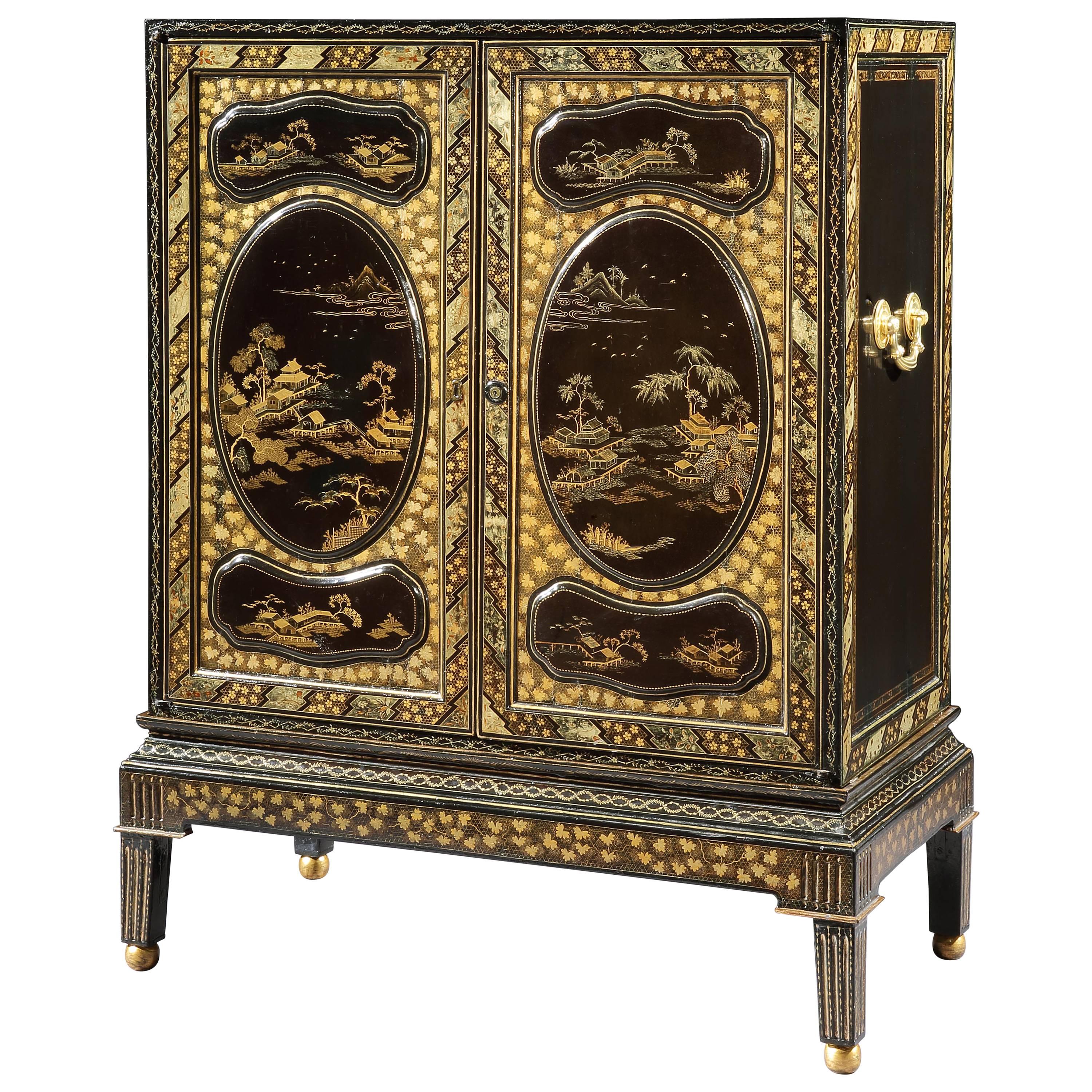 Superb 19th Century, Chinese Export Cabinet on Stand For Sale