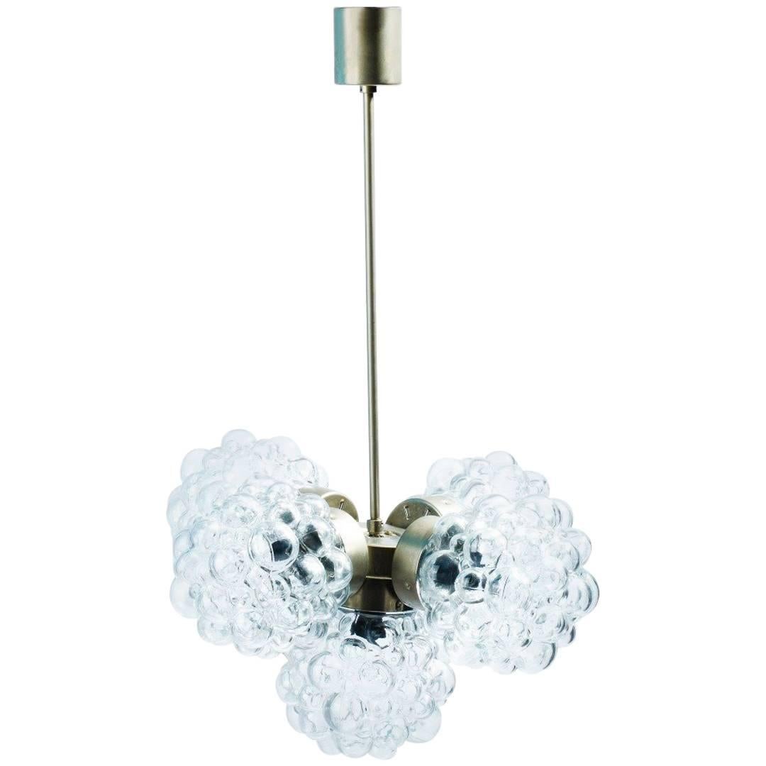 Bubble Glass Chandelier by Helena Tynell For Sale