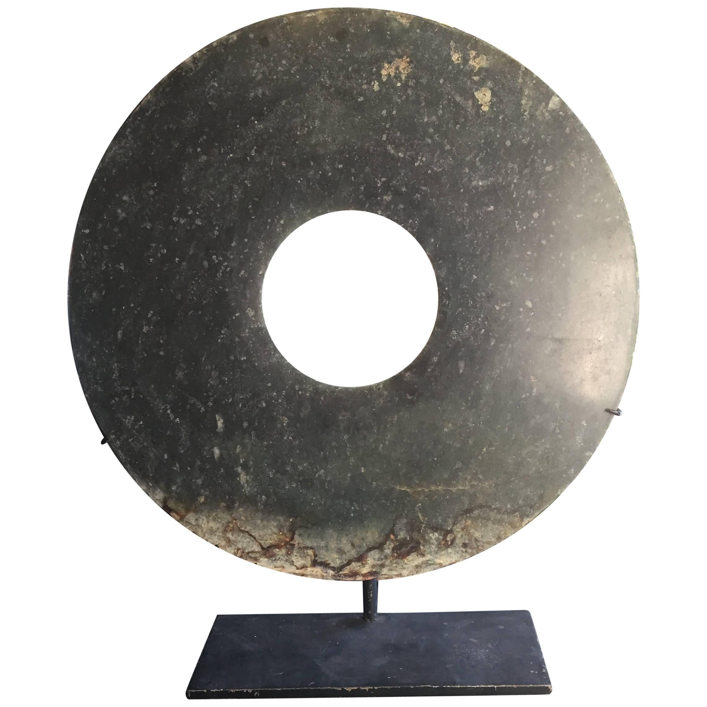 Ancient China Large Jade Bi Disc- 2000 BC 